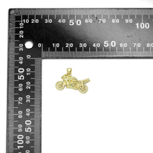 Load image into Gallery viewer, Gold 3D Motorbike motorcycle motor vehicle Charm Pendant, Sku#LD682