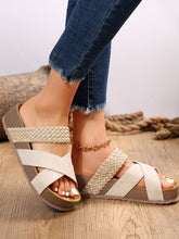Load image into Gallery viewer, Women's Woven Platform Sandals | Flat Open-Toe PU Summer Beach Shoes