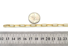 Load image into Gallery viewer, 1 Yard/5 Yard Gold Filled Thick Rectangular Edge Paperclip C