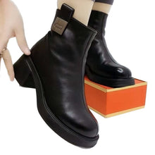 Load image into Gallery viewer, Women's Chunky Mid Heel Short Boots – Round Toe Block Heel Ankle Boots