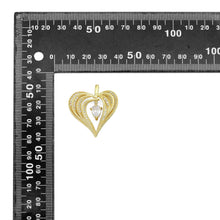 Load image into Gallery viewer, Teardrop CZ Gold layered Heart Charm Pendant,Sku#LX874