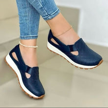 Load image into Gallery viewer, Women's Plus-Size Korean Chunky-Sole Slip-On Flats | Round Toe Mules | EU 36–43