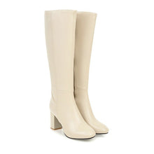 Load image into Gallery viewer, Women's Over-the-Knee High Heel Boots | Chunky Block Heel Thigh High Boots