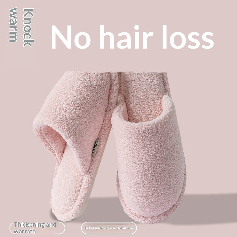 Fluffy Faux Fur Indoor Slippers – Non-Slip EVA Sole