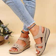 Load image into Gallery viewer, Women's Wedge Platform Sandals | Velcro Casual Open-Toe Shoes
