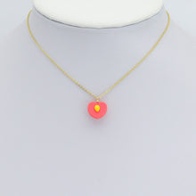 Load image into Gallery viewer, Pink Enamel Gold Peach Charm Pendant,Sku#LK1232
