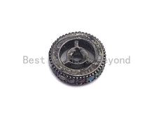 Load image into Gallery viewer, Multicolor CZ Micro Pave Wheel Spacer Beads, Cubic Zirconia Spacer beads, Bracelet spacers, 6mm/8mm/10mm,sku# C108