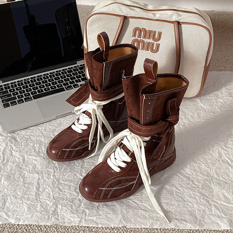 Vintage Leather Dr. Martens-Style Height-Increasing Boots