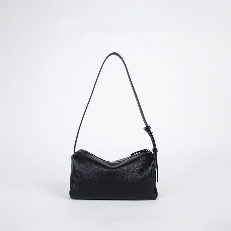Premium Full-Grain Leather Crossbody Bag - Minimalist Design Shoulder Bag for Women