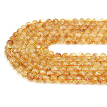 Load image into Gallery viewer, Genuine Citrine Round Smooth Beads, Sku#U2029