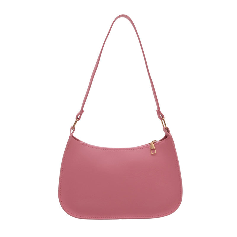 Women's Korean-Style Minimalist Crossbody Shoulder Bag | PU Leather Single Strap