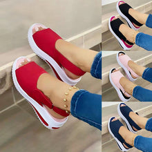 Load image into Gallery viewer, Velcro Fish Mouth Sandals