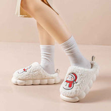 Load image into Gallery viewer, Women's Snowman Slippers - Warm Plush Winter Indoor House Shoes with Anti-Slip Sole