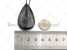 Load image into Gallery viewer, Drop Shape Shungite Pendant for EMF Protection, Shungite Authentic Stone, Healing Energy Pendant, Meditation, Protection,31x42mm, sku# U967