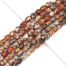 Load image into Gallery viewer, Red Brown Tibetan Agate Barrel Beads, Sku#U1738