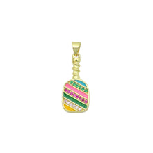 Load image into Gallery viewer, Gold Colorful CZ Enamel Buttle Charm Pendant, Sku#LK1098