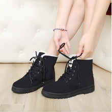 Load image into Gallery viewer, Women's Warm Plush Snow Boots | Cozy Ankle Boots with Rubber Sole