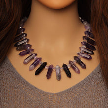 Load image into Gallery viewer, Double Point with Top Drill Gemstone Beads, 8x32mm, Sku#U1614