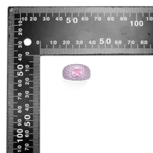 Load image into Gallery viewer, Big Pink Square CZ Statement Adjustable Ring, Sku#A329