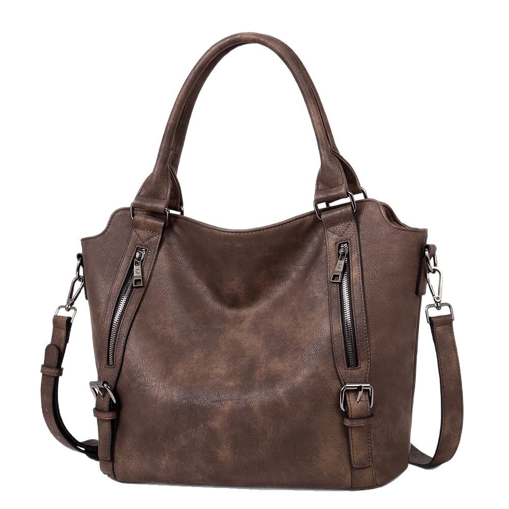 Spacious PU Leather Crossbody Handbag – Commuter & Travel Shoulder Bag for Women