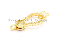 Load image into Gallery viewer, CZ Clear Micro Pave Lobster Clasp with Jumping Ring, SKU#H39
