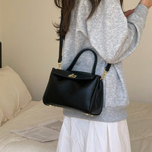 Load image into Gallery viewer, Korean-Style Minimalist PU Leather Commuter Tote Bag
