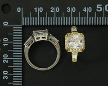 Load image into Gallery viewer, CZ Square Adjustable Ring, Sku#B171