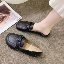 Load image into Gallery viewer, Women's Leather Slip-On Loafers | Round Toe Flat Shoes for Casual Everyday Wear