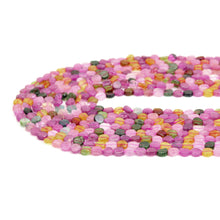Load image into Gallery viewer, 5mm Multicolor Tourmaline Flat Coin Beads, Sku#U1936
