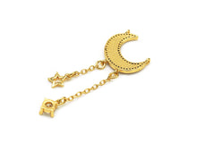 Load image into Gallery viewer, Crescent Moon with Star Charm, Sku#JL92