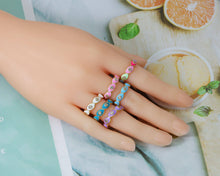 Load image into Gallery viewer, Evil Eye Stackable ring, Sku#X305