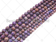 Load image into Gallery viewer, Quanlity Natural Purple Oak Jasper Round Smooth Beads, 6mm/8mm/10mm/12mm Jasper Beads, 15.5'' Full Strand, Sku#U1147