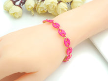 Load image into Gallery viewer, Enamel Hand Made Oval Anchor / Mariner Chain Bracelet, E520