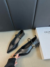 Load image into Gallery viewer, Women's Chunky Heel Mary Jane Shoes - French Retro Pointed Toe Buckle Dress Shoes