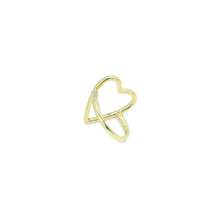 Load image into Gallery viewer, Clear CZ Open Heart Statement Adjustable Ring, Sku#A338