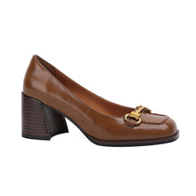 Load image into Gallery viewer, Women's Retro Square Toe Chunky Heel Pumps - French Style Block Heel Shoes