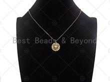 Load image into Gallery viewer, Dainty Gold Round Emblem Shape Charms, Dainty Charms, Gold Pendant, Round Necklace Charms, 20x22mm, Sku#F1324