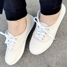 Load image into Gallery viewer, Lace-Up Classic Canvas Sneakers - Breathable Flat Shoes for Everyday Wear