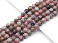 Load image into Gallery viewer, Natural Chinese Rhodochrosite Round Smooth Beads, 8mm/10mm, Sku#U1392