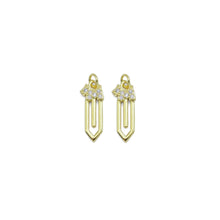Load image into Gallery viewer, CZ Sword Shape Arrow Gold Charm, Sku#LK936