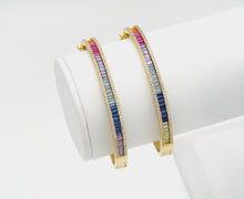 Load image into Gallery viewer, Rainbow Baguette CZ Bracelate,Sku#X351