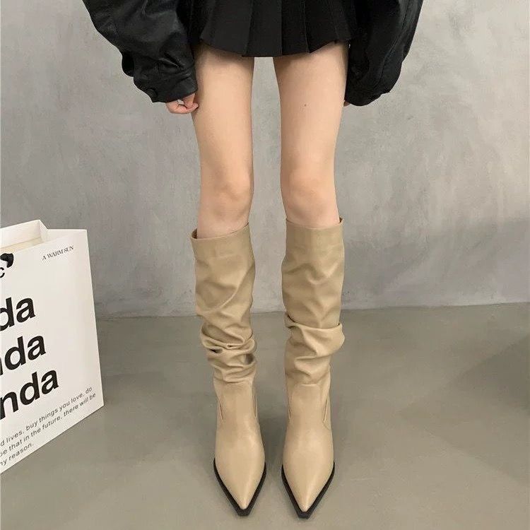 Retro Over-the-Knee Stiletto Boots