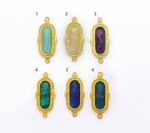 Load image into Gallery viewer, CZ Enamel Long Oval Charm, Sku#LY17