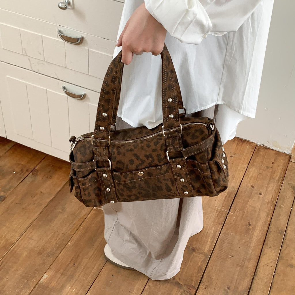 Leopard Print Plush Handbag - Retro Trendy Crossbody Bag for Women