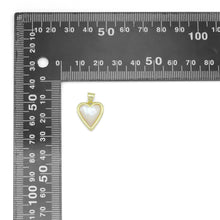 Load image into Gallery viewer, Silver Gold Opal Mop Heart Charm Pendant, Sku#LX750