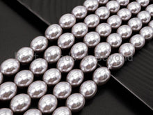 Load image into Gallery viewer, Gray Natural Mother of Pearl  Oval beads,12x15mm Pearl Olive