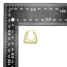 Load image into Gallery viewer, Plain Gold Silver Square Bag shape Hoop Earrings, Sku#A307