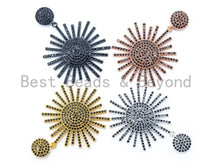 Load image into Gallery viewer, CZ Black Rhodium Micro Pave Starburst Pendant,sku#L75