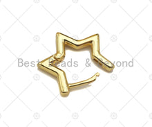 Load image into Gallery viewer, Gold Five Point Star Huggie Earring, Sku#LD61