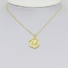 Load image into Gallery viewer, CZ Evil Eye Gold Coin Charm, Sku#LK927